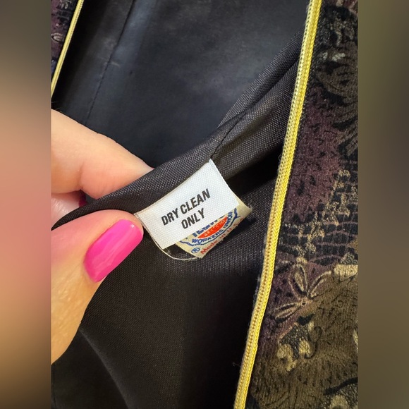 Koret vintage Women's Patchwork micro velvet Jacket blazer- Purple and Brown - Picture 2 of 13